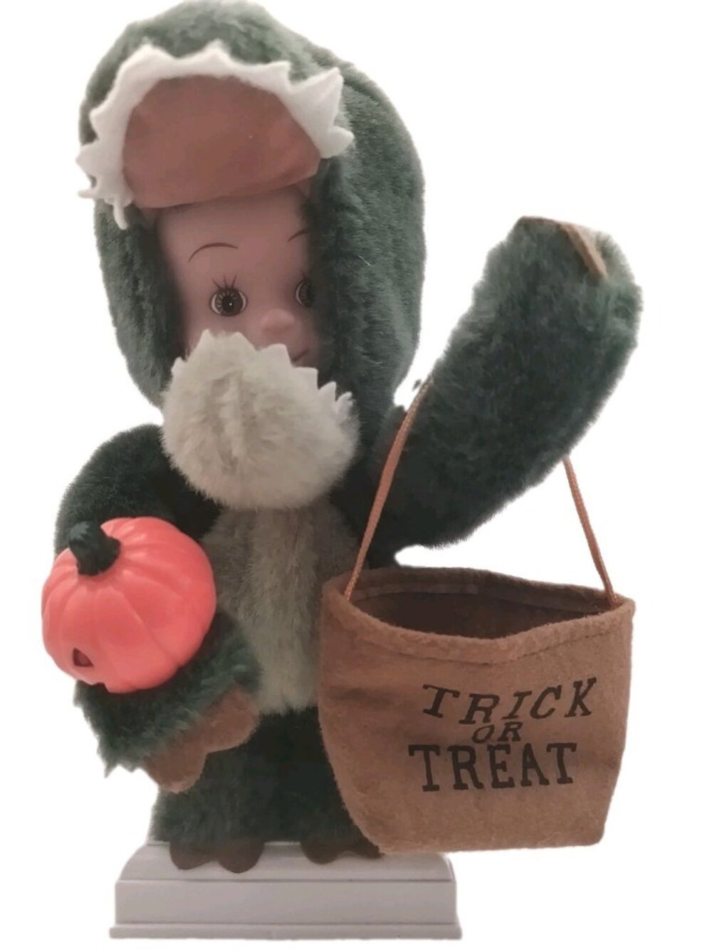 Vintage Motionettes Halloween Kids Trick or treaters Dinosaur Light Up 90s 13"
